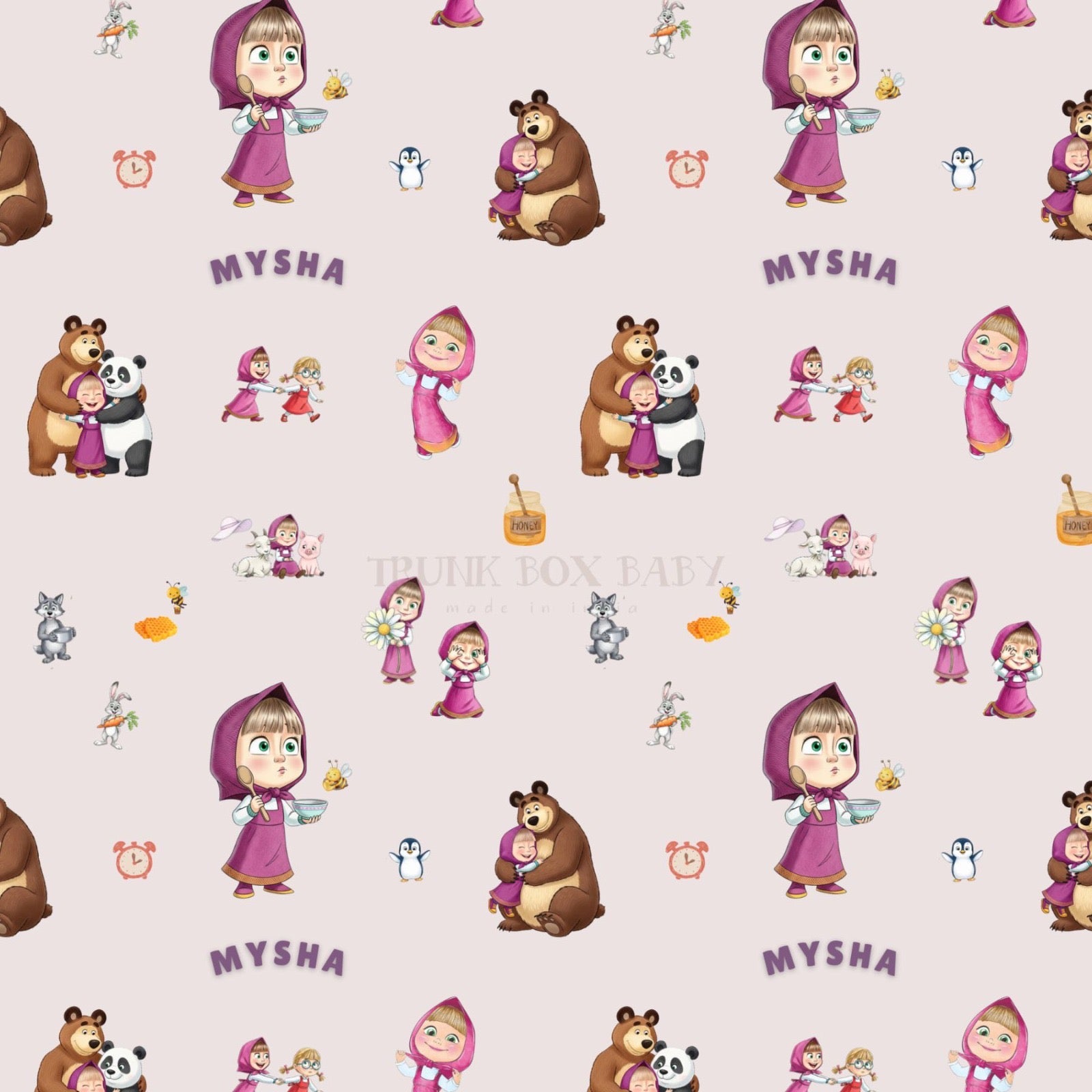 Masha & the Bear Customised Blanket